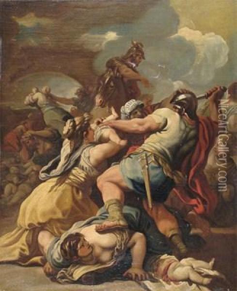 Massacre Of The Innocents Oil Painting - Luca Giordano