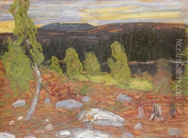 Fran Ornskoldsviks Skargard Oil Painting - Helmer Osslund