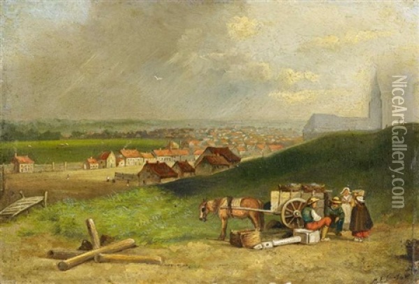 Blick Auf Scheveningen Oil Painting - Hendrik Frederik Sartor