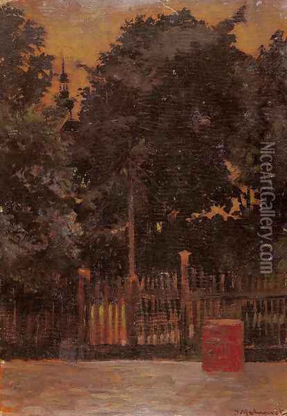 Churchyard gate Oil Painting - Jacek Malczewski
