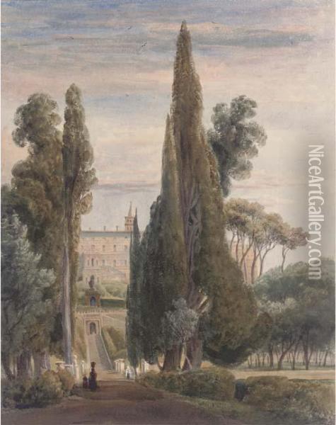 The Villa D'este Oil Painting - Harriet Cheney