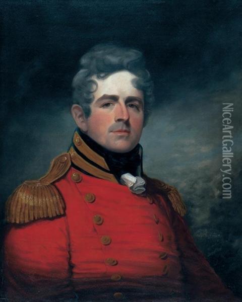 Portrait Of Lt. Col. Francis Battersby C.b. Oil Painting - Robert Field