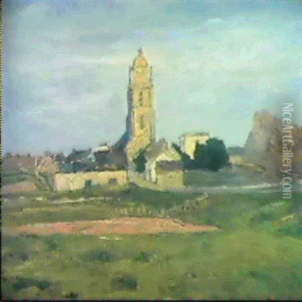 Village Breton Oil Painting - Maxime Maufra