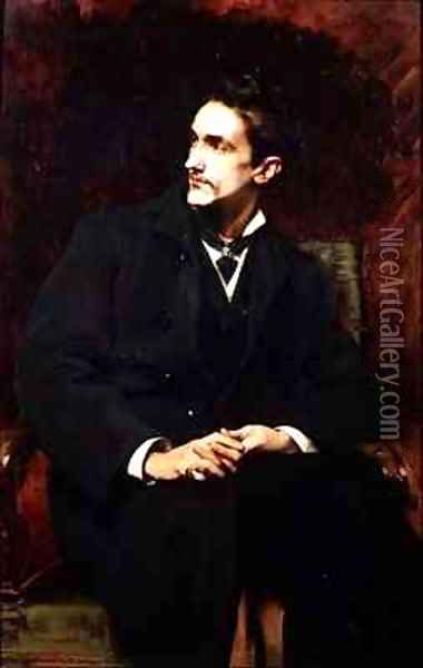 Portrait of Robert 1855-1921 Count of Montesquiou Fezensac Oil Painting - Henri-Lucien Doucet