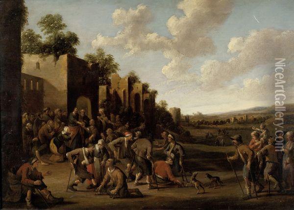 Mendiants Et Eclopes Oil Painting - Joost Cornelisz. Droochsloot