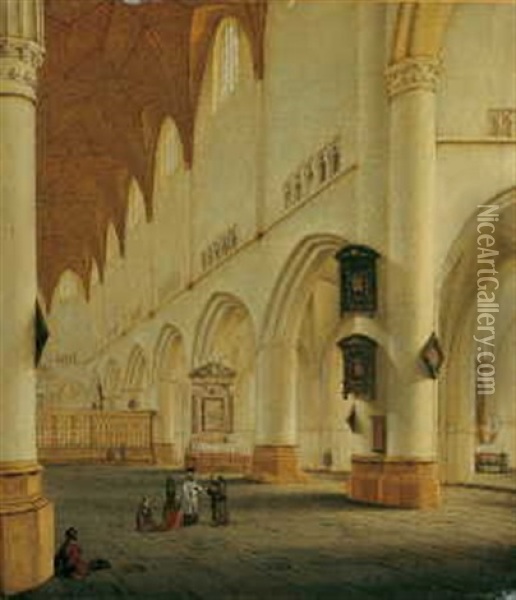 In St. Bavo In Haarlem Oil Painting - Isaac van Nickele