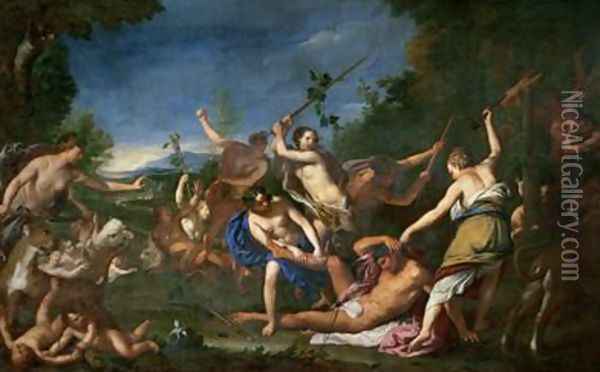 The Murder of Orpheus Oil Painting - Gregorio Lazzarini