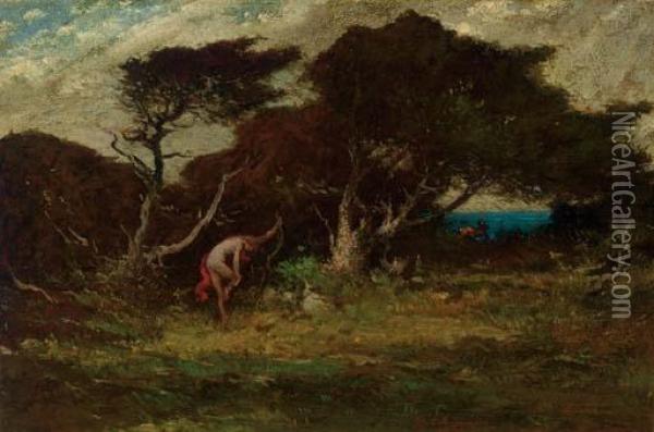 An Arcadian Huntress Oil Painting - Elliott Daingerfield