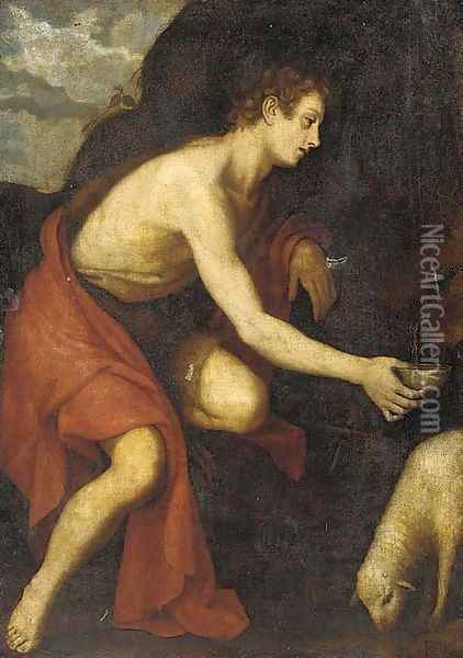 Saint John the Baptist Oil Painting - Florentine School