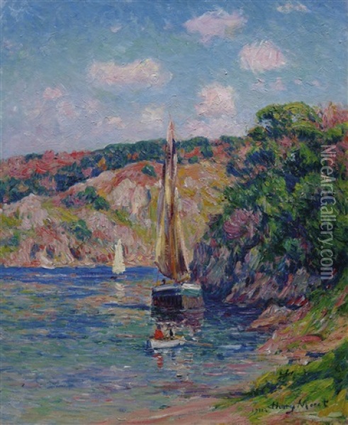 La Riviere Du Pouldu Oil Painting - Henry Moret
