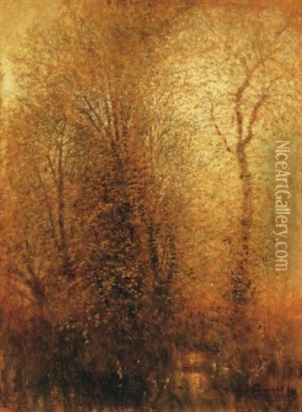 Erdoben (in The Woods, Around) Oil Painting - Laszlo Mednyanszky