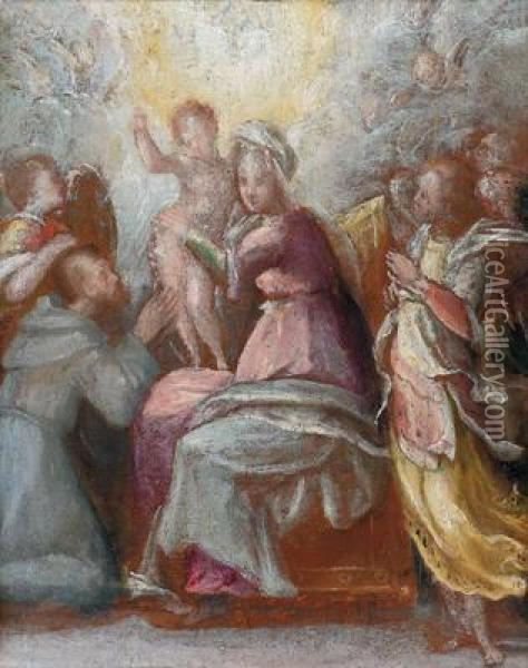 Madonna Con Bambino Oil Painting - Jacopo Robusti, II Tintoretto