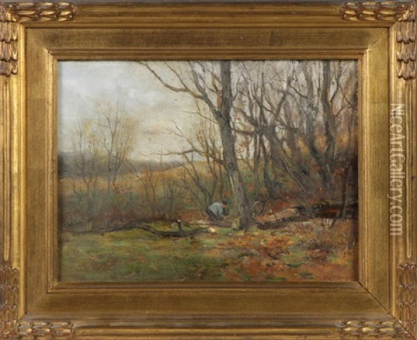 The Wood Chopper Oil Painting - Charles Paul Gruppe