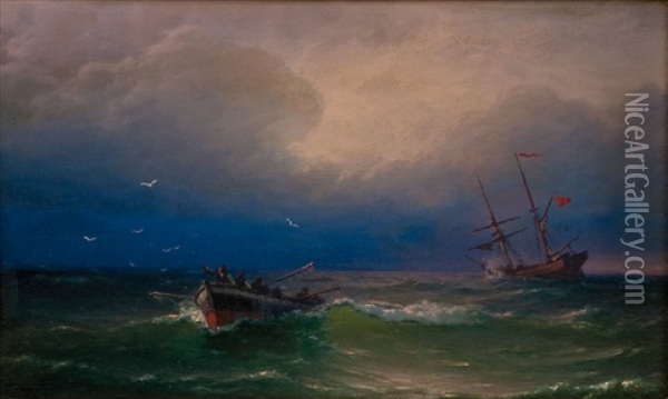 Seestuck Oil Painting - G.O. Kalmykov