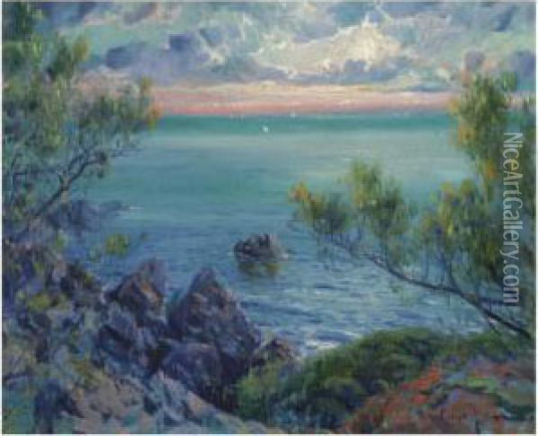 Paisaje De Mallorca (a View Of Majorca) Oil Painting - Eliseu Meifren i Roig