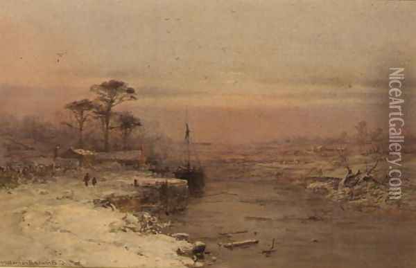 Winter Afternoon, Warwick Oil Painting - Charles Branwhite