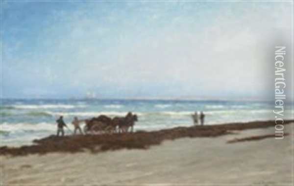Winter Morning In The Bay Of Hornbaek Oil Painting - Carl Ludvig Thilson Locher