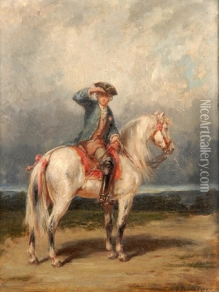 Le Cavalier Oil Painting - Louis Emile Benassit