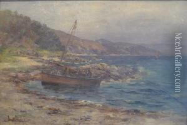 Fishing Boats Oil Painting - John D. Taylor