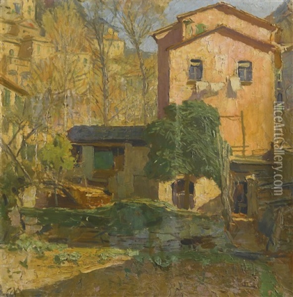Landscape In Southern France Oil Painting - Carl Moll