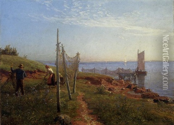 Strand Von Lauterbach (rugen) Oil Painting - Hans Frederick Gude