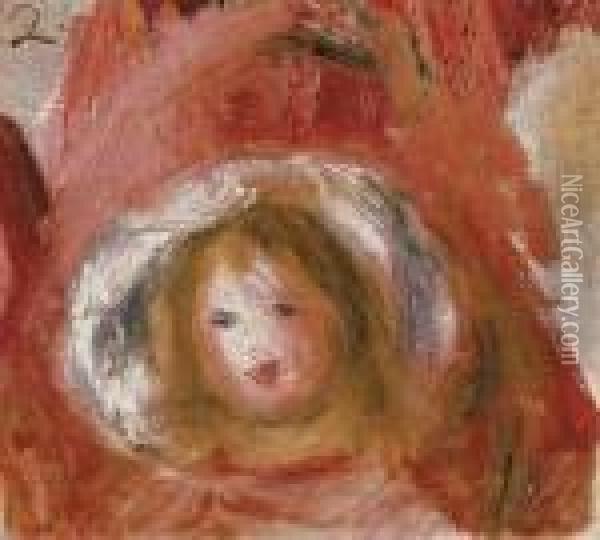 Fillette Au Chapeau Oil Painting - Pierre Auguste Renoir