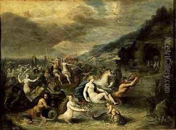 The Triumph of Amphitrite Oil Painting - Frans the younger Francken