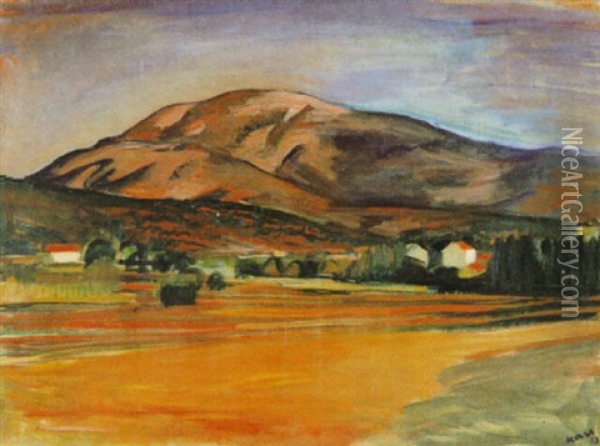 Dorf Am Fus Eines Berges Oil Painting - Georges (Karpeles) Kars