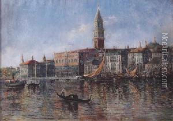 Venezia Oil Painting - Piero Focardi Del Garda