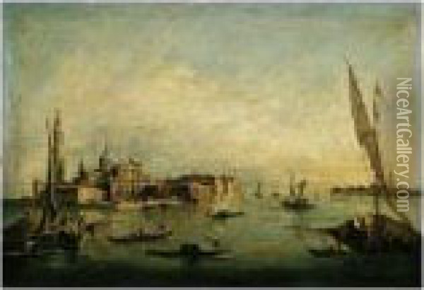 Venice, A View Of San Giorgio Maggiore Oil Painting - Francesco Guardi