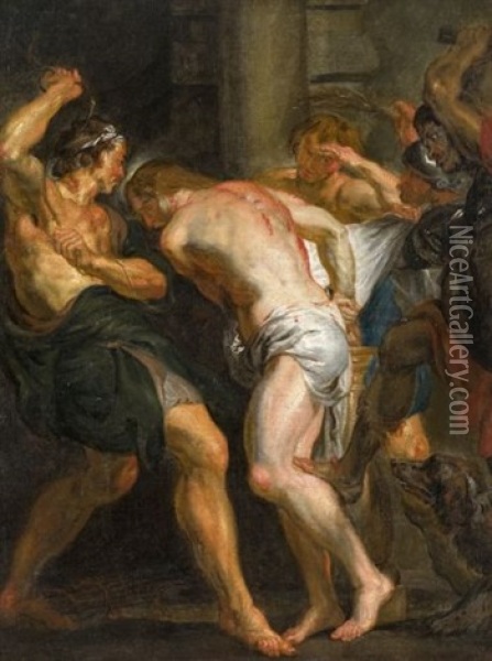 La Flagellation Du Christ Oil Painting - Abraham van Diepenbeeck