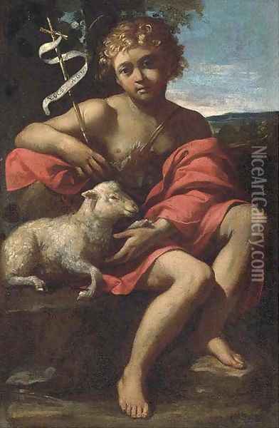 Saint John the Baptist Oil Painting - Giuseppe Pugli (Bastaro)