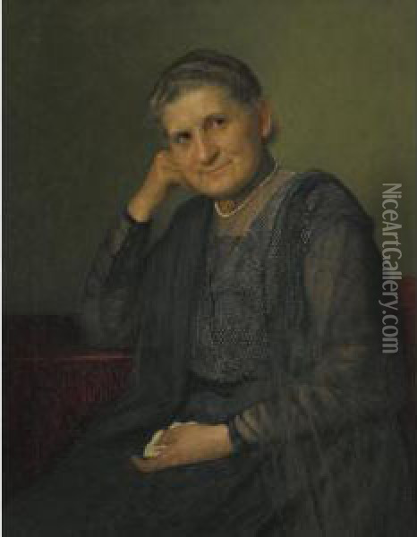 Portrait Of A Woman Oil Painting - Isidor Kaufmann