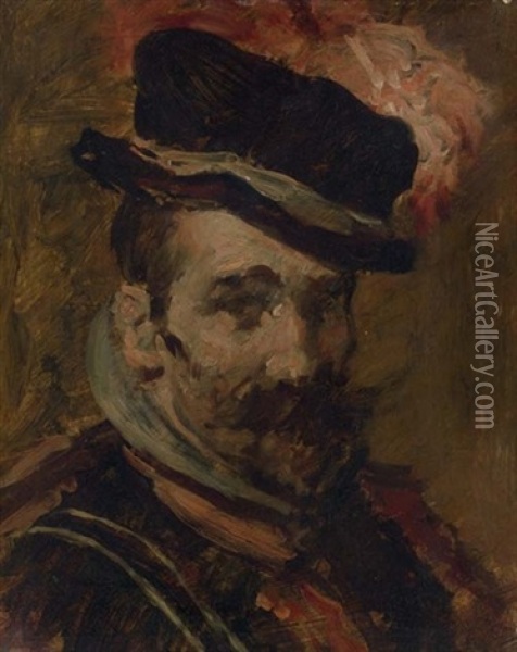 Portrait, After Vlelasquez Oil Painting - William Merritt Chase