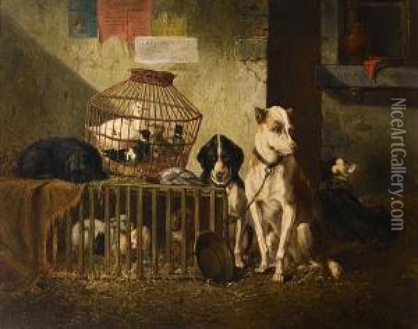 At The Market Oil Painting - Vincent de Vos