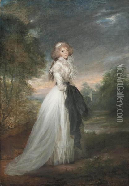 Portrait Of A Lady Oil Painting - Richard Cosway