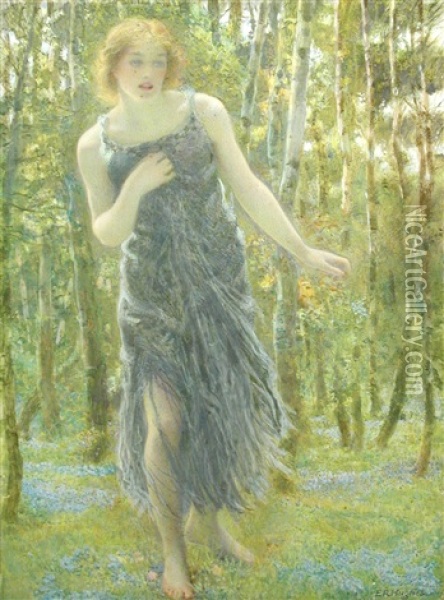The Nymph Callisto Oil Painting - Edward Robert Hughes