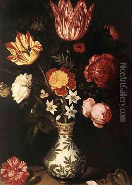 Flower Piece Oil Painting - Ambrosius the Elder Bosschaert