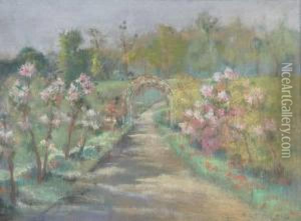 The Parisian Garden Oil Painting - Ernest Quost