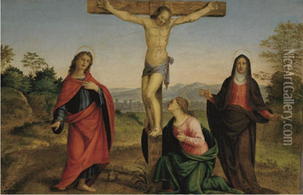 Crucifixion Oil Painting - Francesco Franciabigio