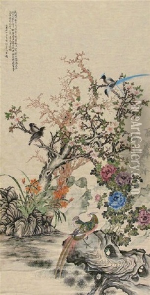 Flowers And Birds Oil Painting -  Ju Lian