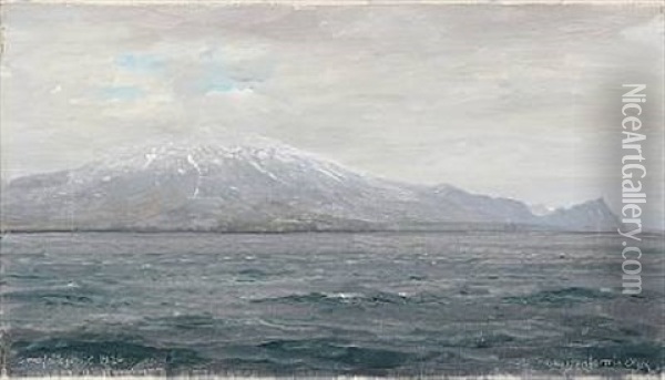 At Snefaelsjokull, Iceland Oil Painting - Christian Benjamin Olsen