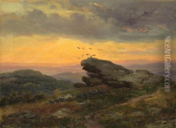 Harzlandschaft Oil Painting - Hans Heinrich Juergen Brandes