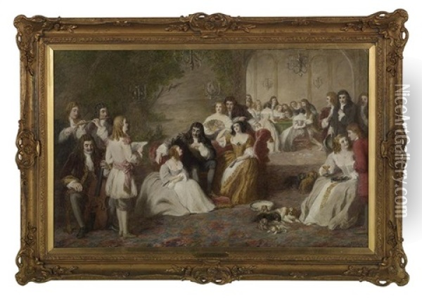 The Last Sunday Of Charles Ii Oil Painting - William Powell Frith