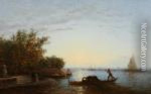 Isle Of Lido, Venice Oil Painting - Felix Ziem