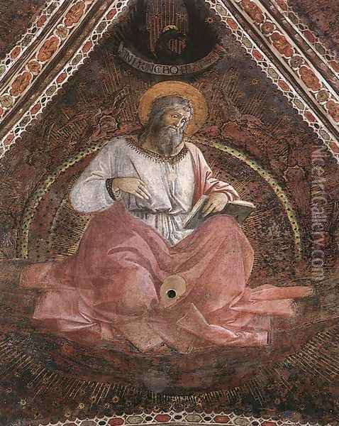 St John the Evangelist c. 1454 Oil Painting - Fra Filippo Lippi