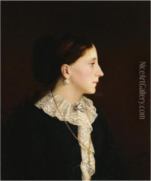 Portrait Of Princess Lopoukhin-demidov Oil Painting - Alexei Alexeivich Harlamoff