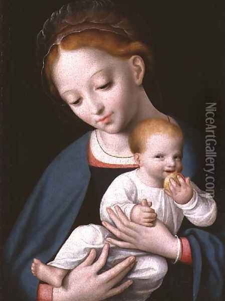 Virgin and Child Oil Painting - Cornelis van Cleve