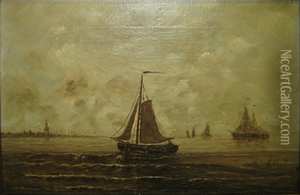 Zuiderzee Oil Painting - Albert Jurardus van Prooijen