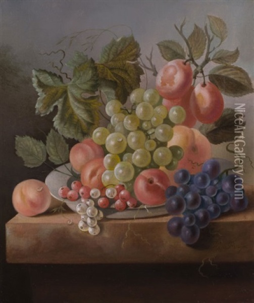 Fruchtestilleben Oil Painting - Johannes Cornelis de Bruyn